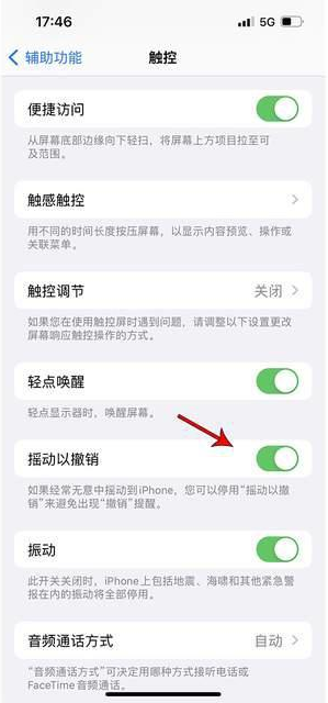 兴隆台苹果手机维修分享iPhone手机如何设置摇一摇删除文字 